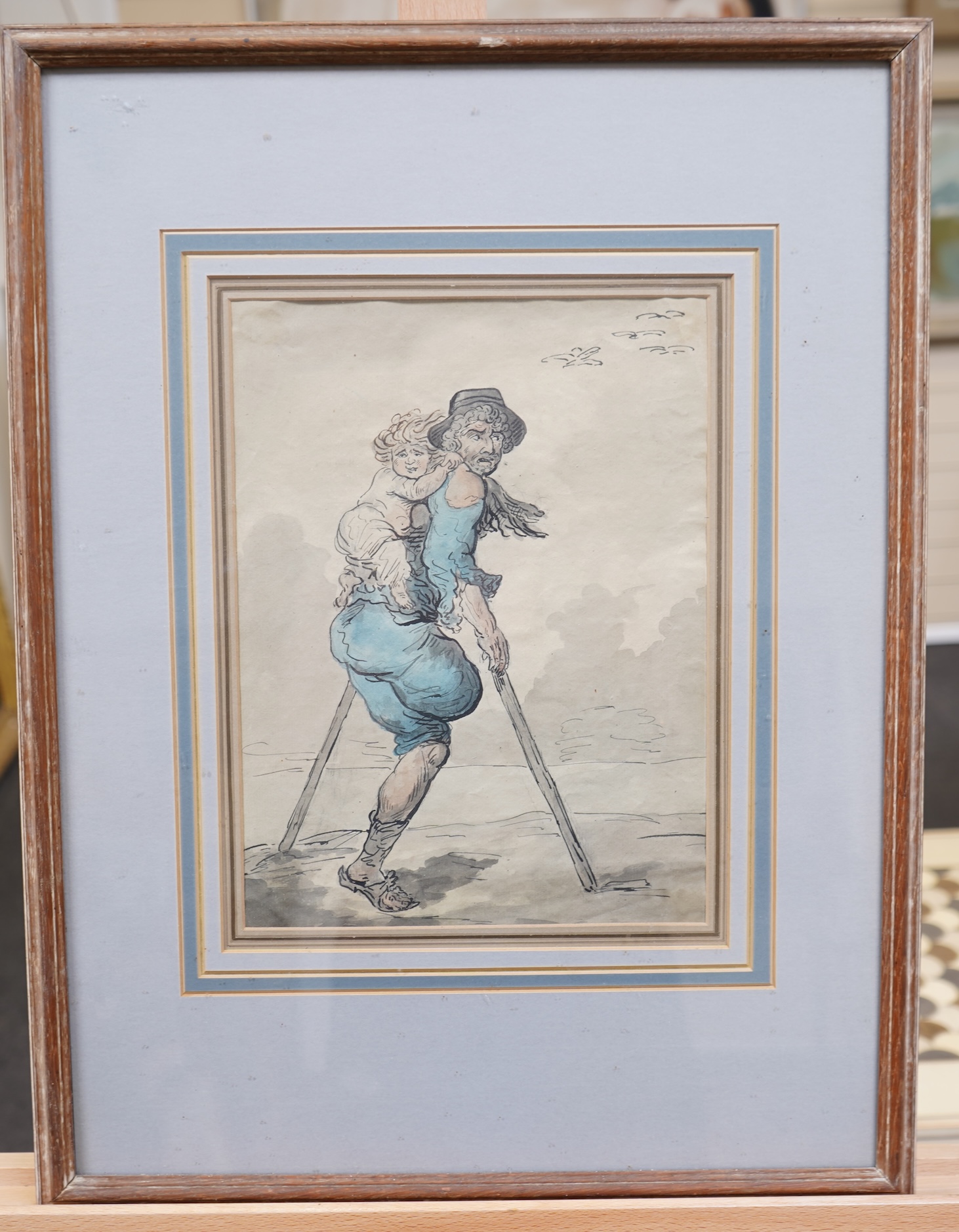 Thomas Rowlandson, (1756-1827), A cripple and child